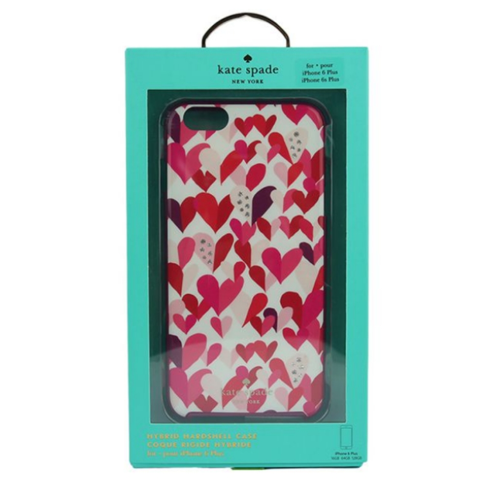 Kate Spade New York Hybrid Hardshell Case Confetti Hearts (Multi Crystal Gems)